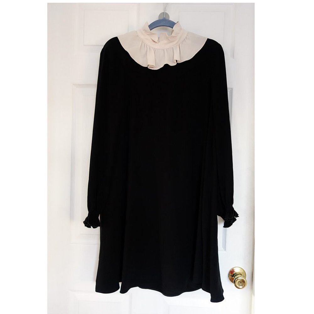 Tara Jarmon Long Sleeve Black Dress  NWOT
